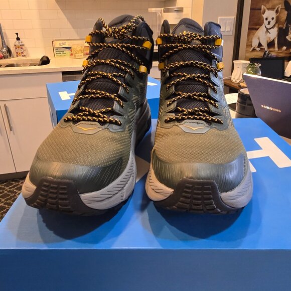 Hoka One One Trail Code GTX 1123165 DBAV Men's GREEN Hiking Shoes Boot Size 13 - Picture 5 of 16